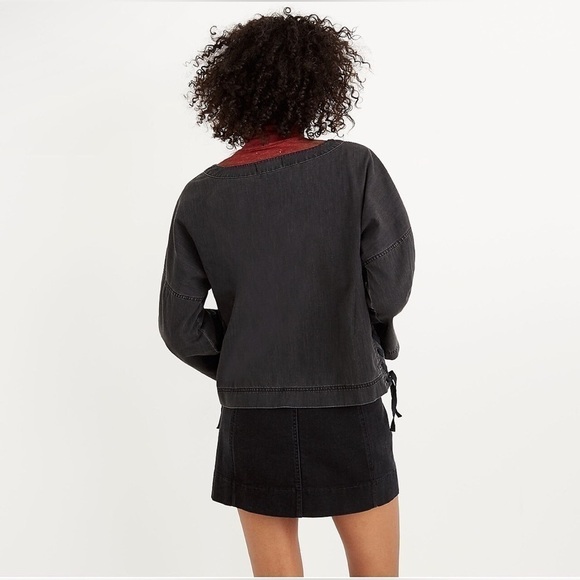 MADEWELL Denim Side Lace Top - Picture 2 of 7